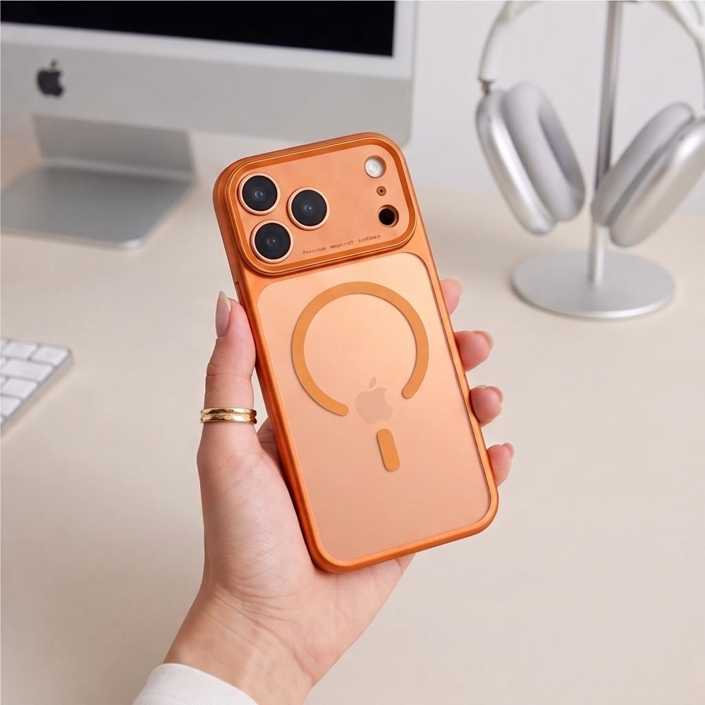 Funda MagSafe para Apple iPhone 18 Pro Max / 17 Pro Max, Tech-Protect, MagPrime CC, Naranja Mate