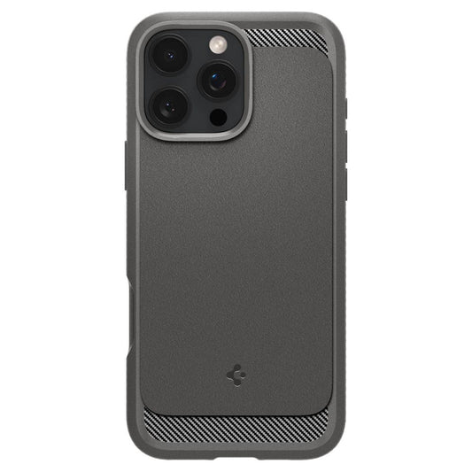 Funda MagSafe para Apple iPhone 16 Pro Max, Spigen, Rugged Armor, Gris ACS07987