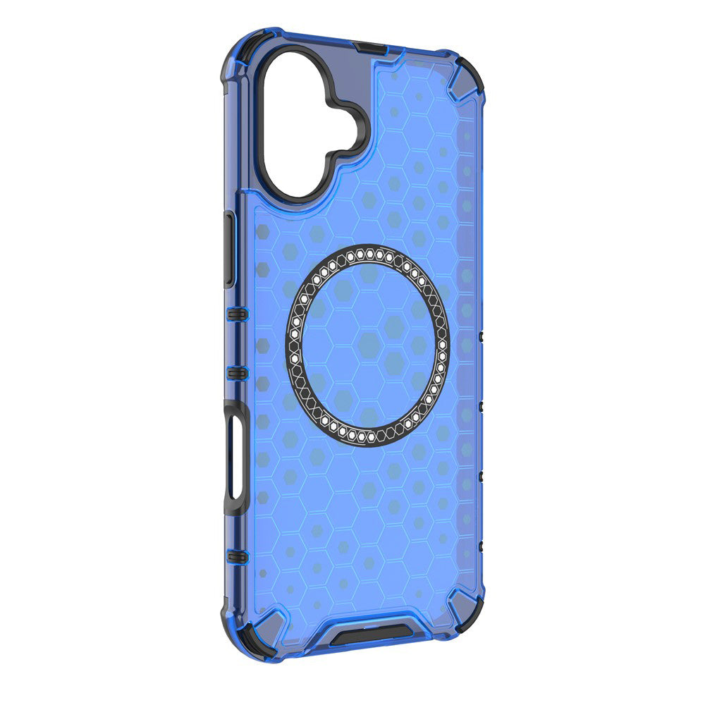 Funda MagSafe para Apple iPhone 16, Techsuit, HoneyComb Shield, Azul