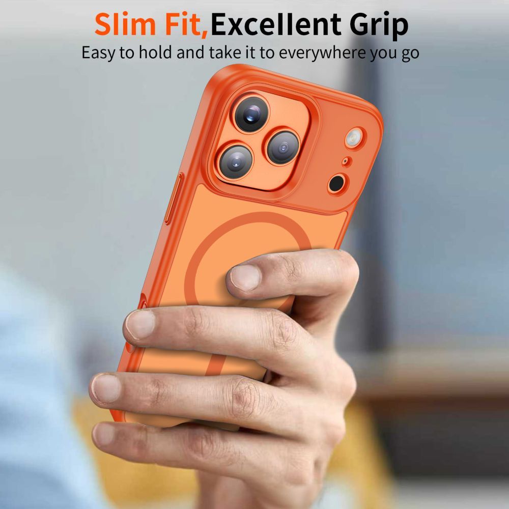Funda MagSafe para Apple iPhone 17 Pro Max, Tech-Protect, Magmat, Naranja Mate