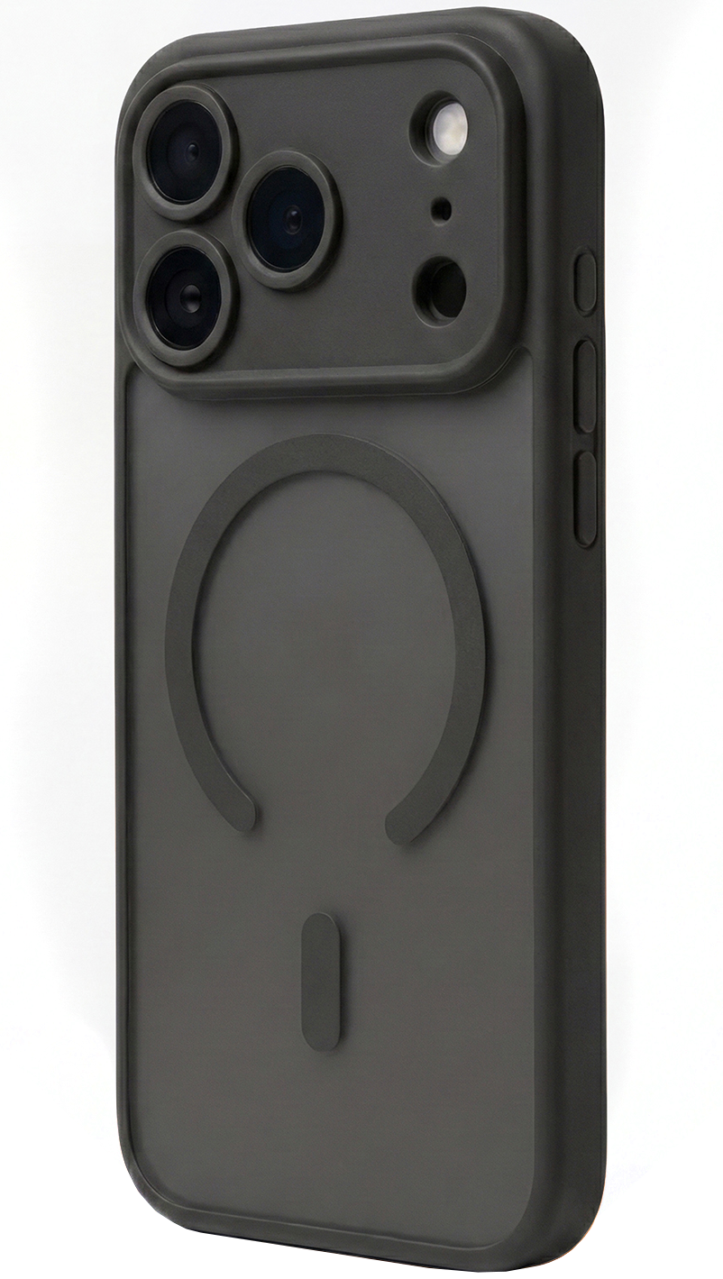 Funda MagSafe para Apple iPhone 18 Pro / 17 Pro, OEM, Mag Big Hole, negra mate