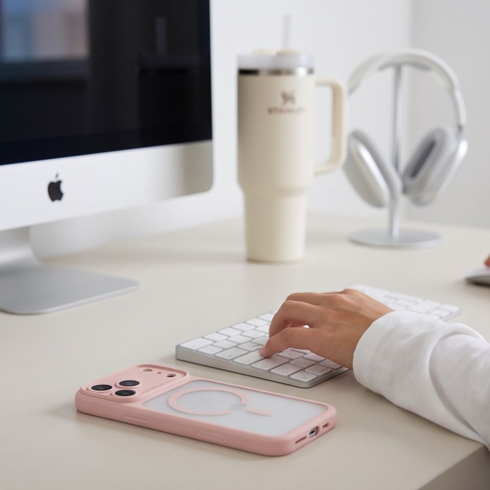 Funda MagSafe para Apple iPhone 18 Pro / 17 Pro, Tech-Protect, MagPeak CC, Rosa Mate