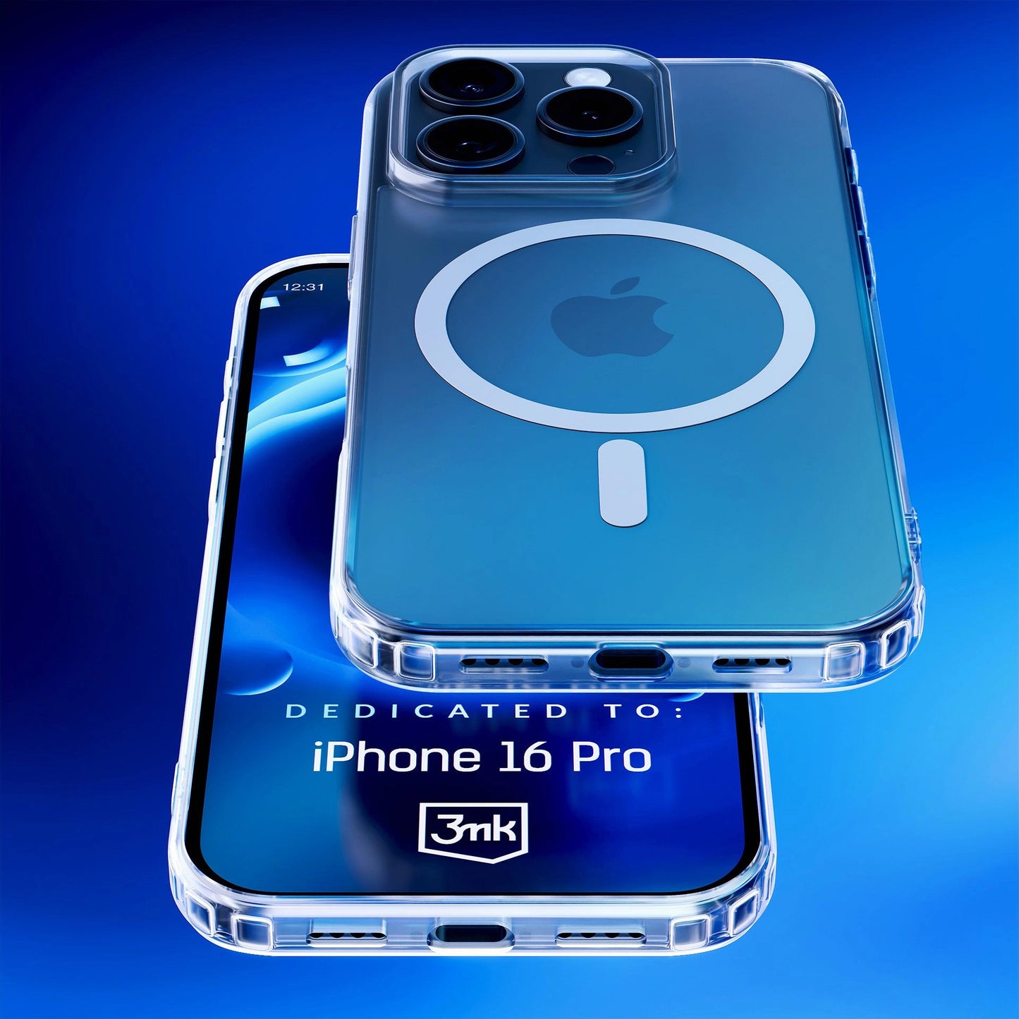 Funda MagSafe para Apple iPhone 16 Pro, 3MK, MagCase, MagCase, Transparente