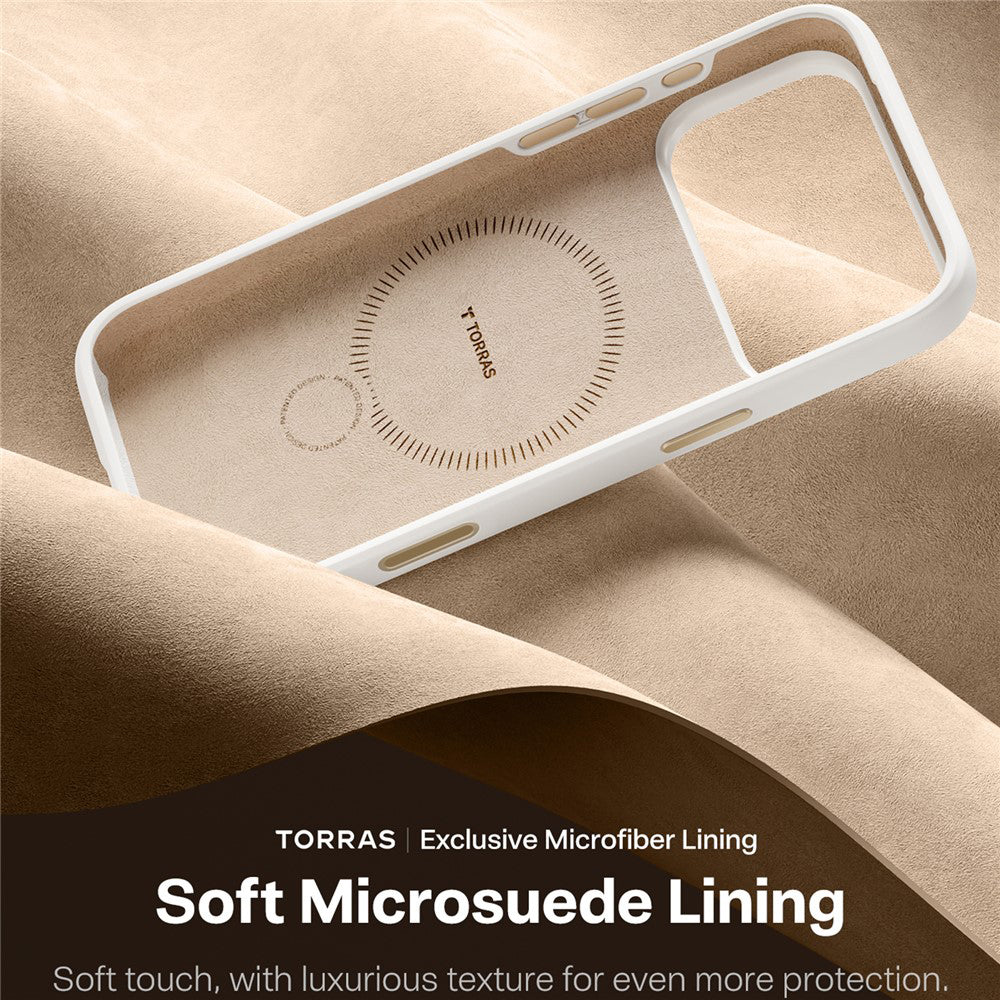 Funda MagSafe para Apple iPhone 17 Pro, Torras, QPRO Silicone, Blanca