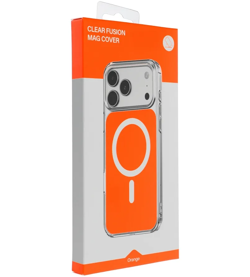 Funda MagSafe para Apple iPhone 17e / 16e, OEM, Clear Fusion Mag Cover, Naranja