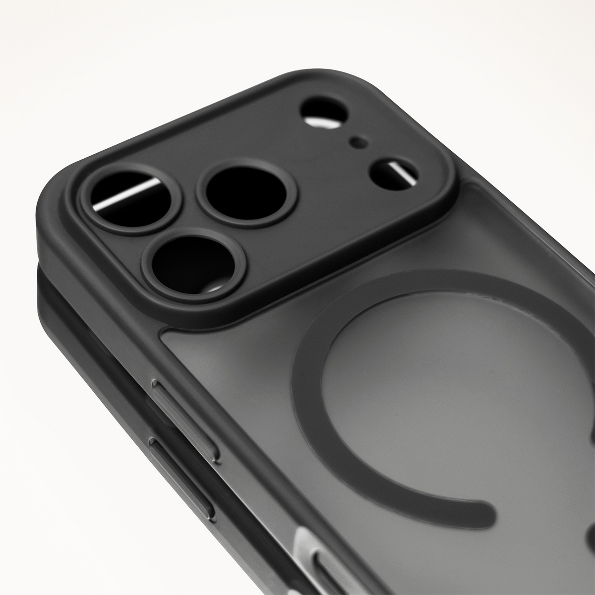 Funda MagSafe para Apple iPhone 18 Pro / 17 Pro, OEM, Mag Big Hole, negra mate
