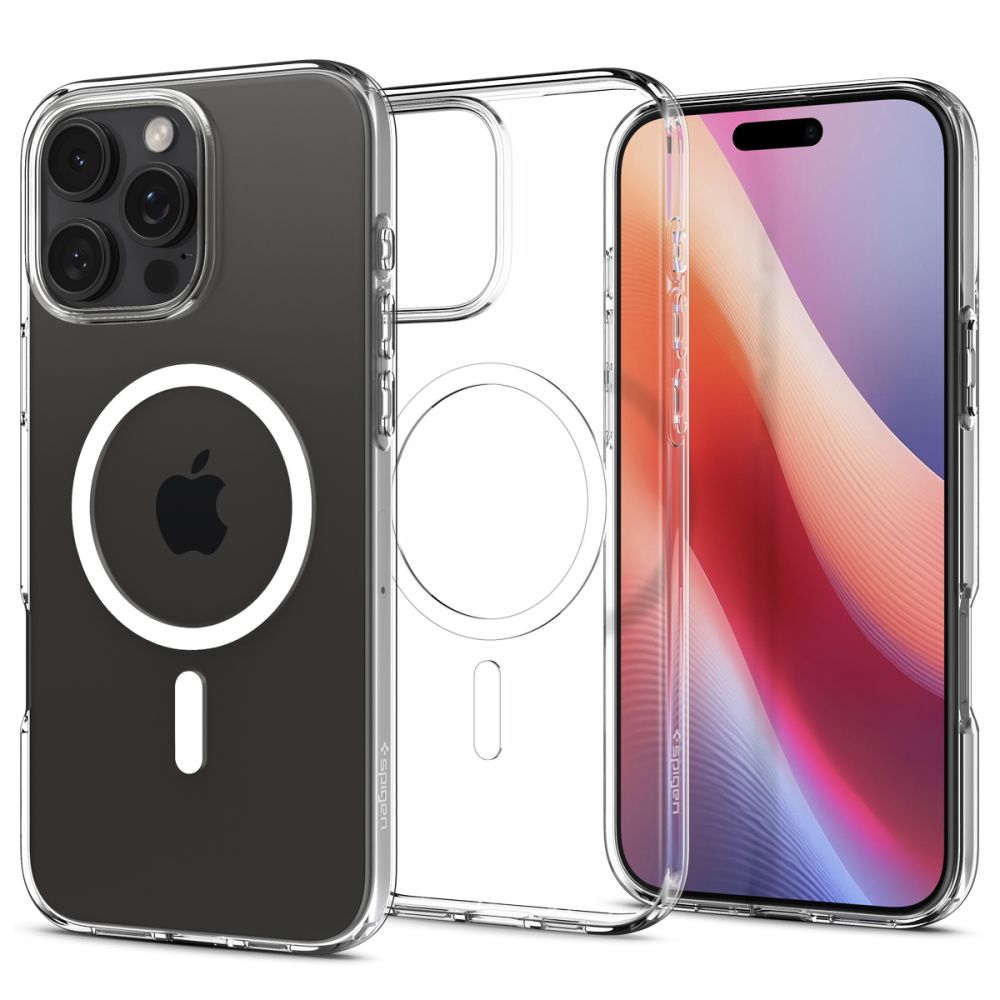 Funda MagSafe para Apple iPhone 16 Pro, Spigen, cristal líquido, transparente ACS08389