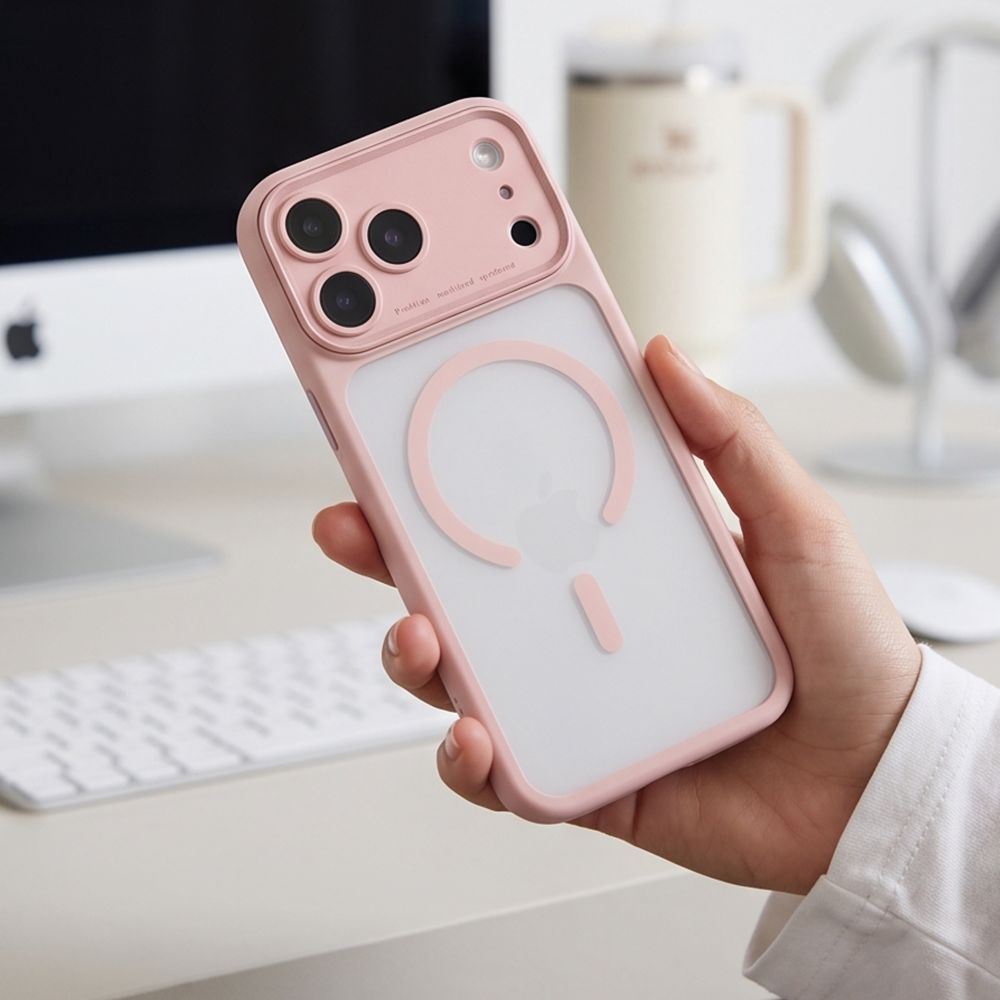 Funda MagSafe para Apple iPhone 18 Pro / 17 Pro, Tech-Protect, MagPeak CC, Rosa Mate