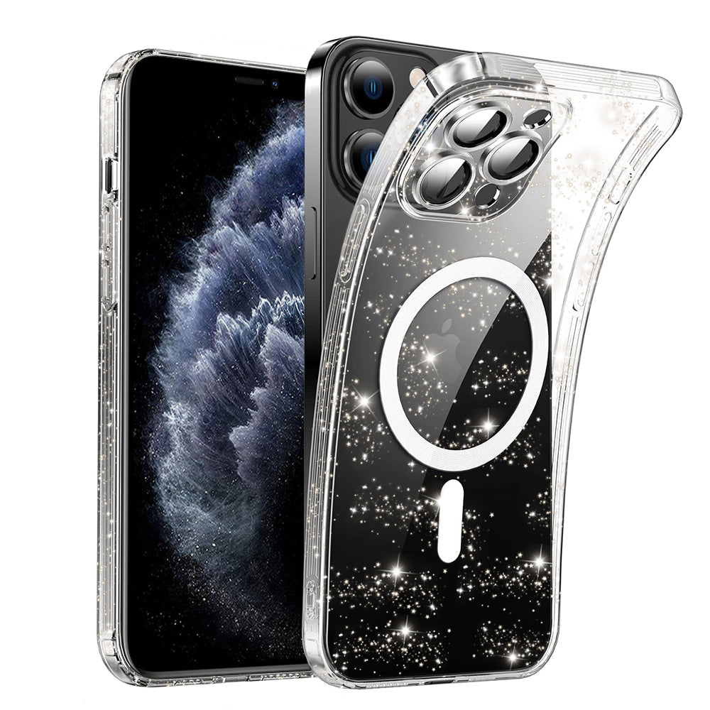 Funda MagSafe para Apple iPhone 11 Pro, Techsuit, SparkleSkin, Transparente