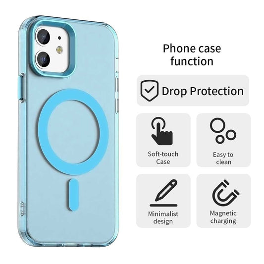 Funda MagSafe para Apple iPhone 12 / 12 Pro, Techsuit, CandyCase, Azul
