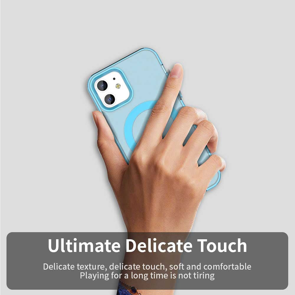 Funda MagSafe para Apple iPhone 12 / 12 Pro, Techsuit, CandyCase, Azul