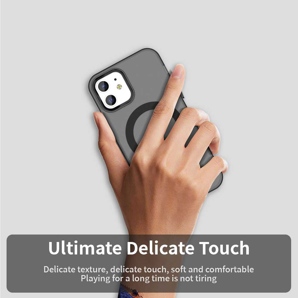 Funda MagSafe para Apple iPhone 12 / 12 Pro, Techsuit, CandyCase, Negra