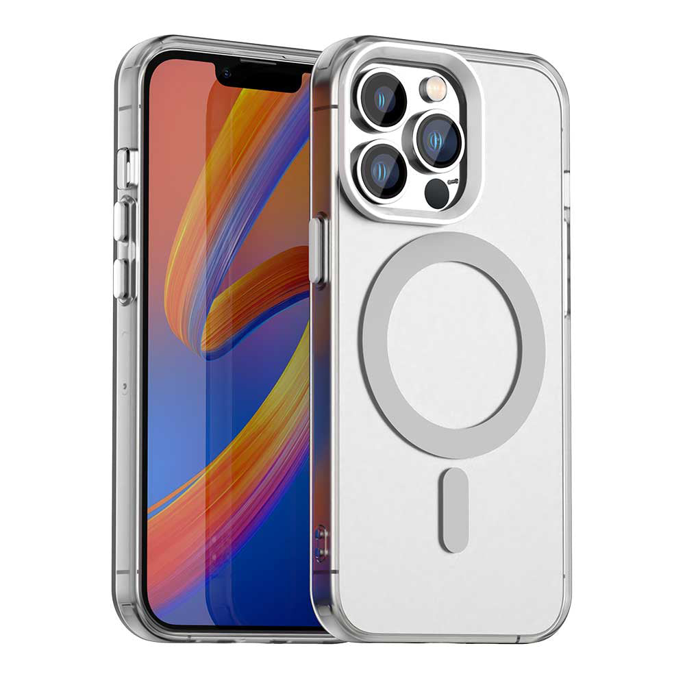 Funda MagSafe para Apple iPhone 12 Pro Max, Techsuit, CandyCase, Blanca