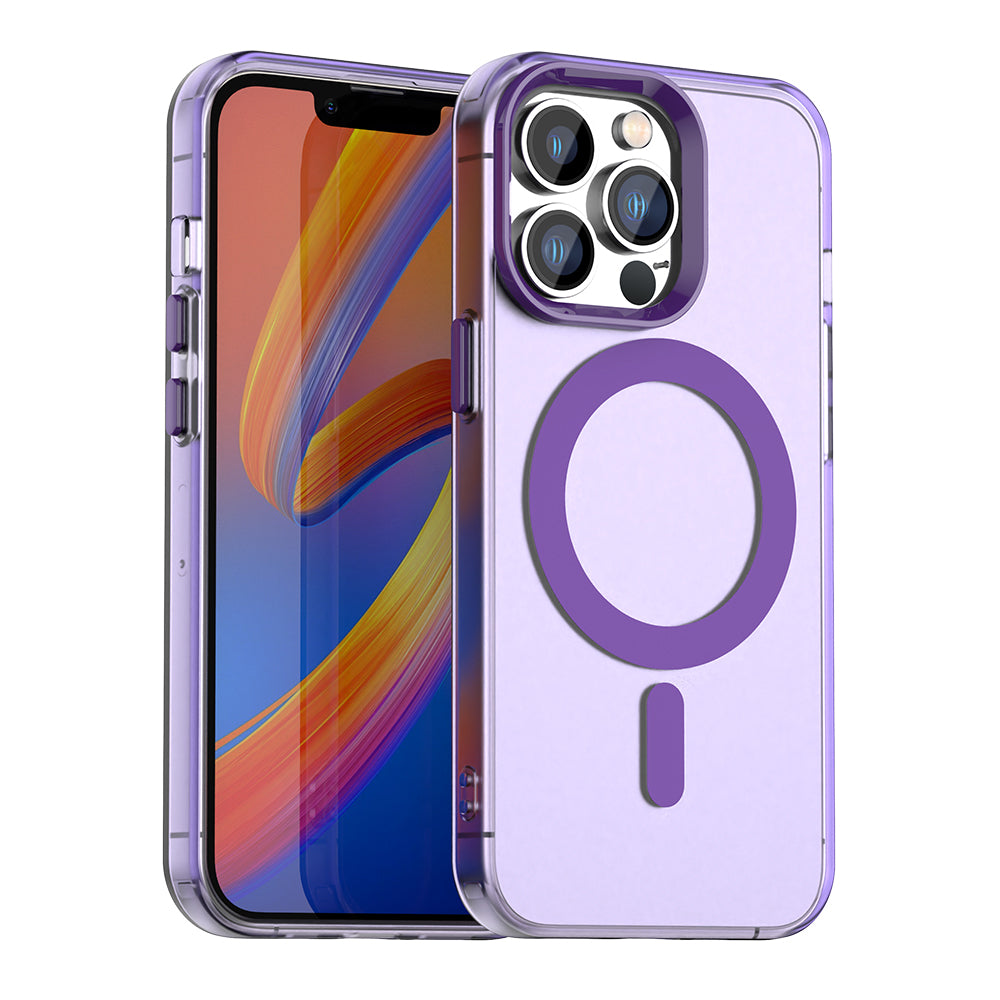 Funda MagSafe para Apple iPhone 12 Pro Max, Techsuit, CandyCase, Morado