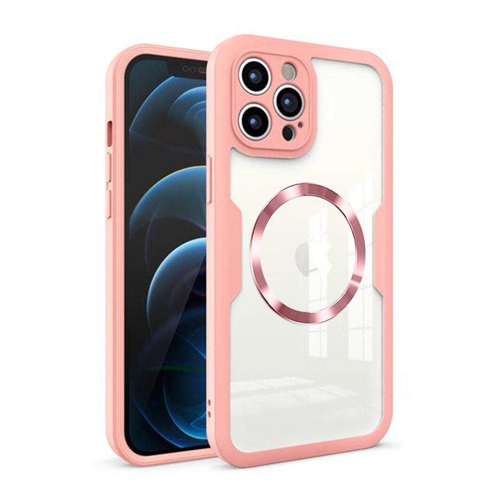 Funda MagSafe para Apple iPhone 12 Pro Max, Techsuit, ColorVerse 360, Rosa