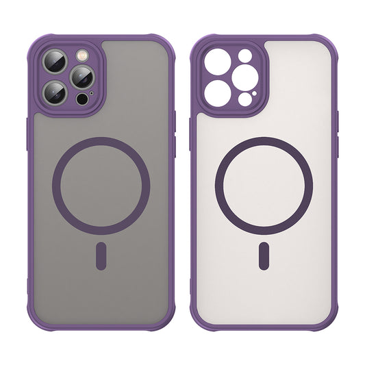 Funda MagSafe para Apple iPhone 12 Pro Max, Techsuit, HaloFrost II, Morado