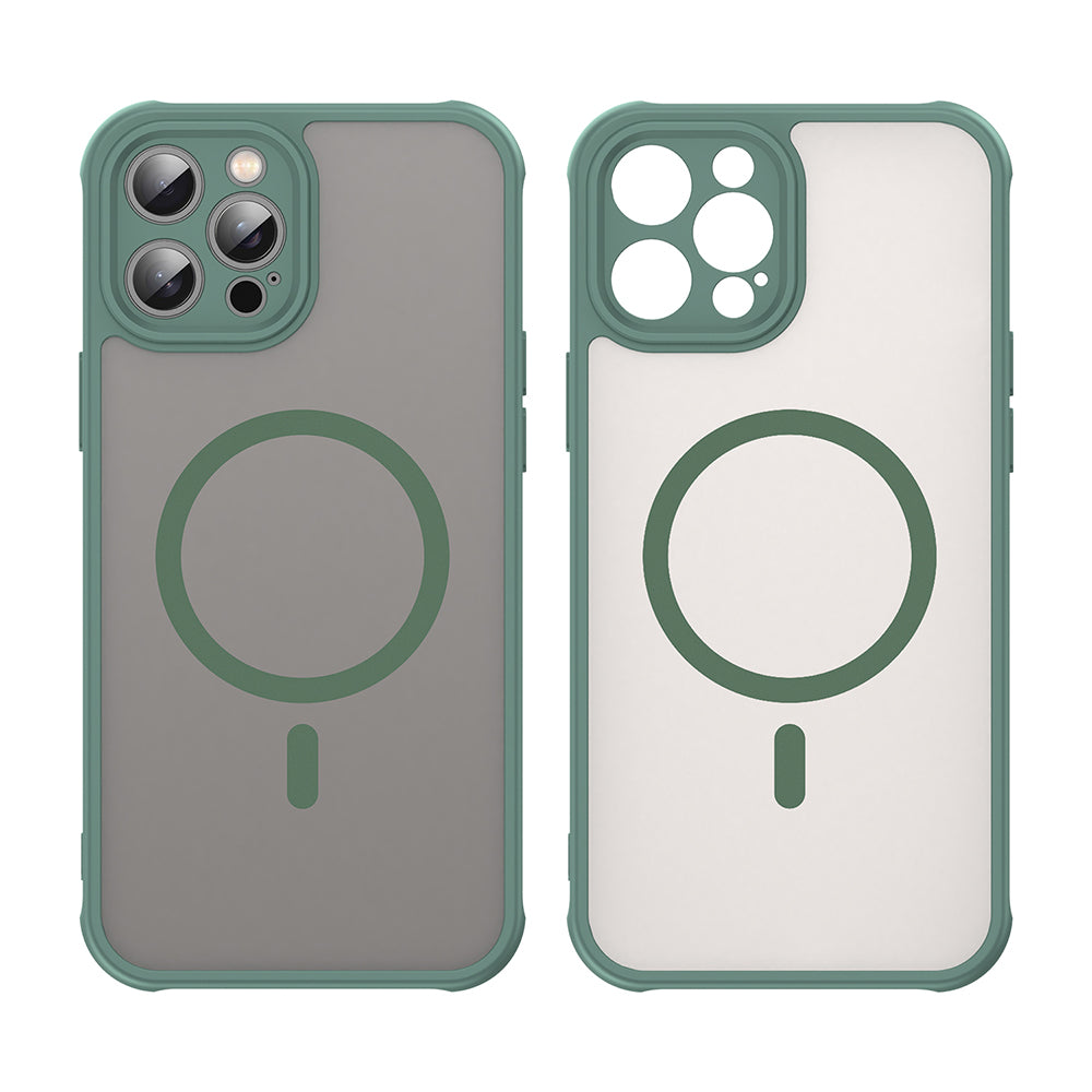 Funda MagSafe para Apple iPhone 12 Pro Max, Techsuit, HaloFrost II, Verde