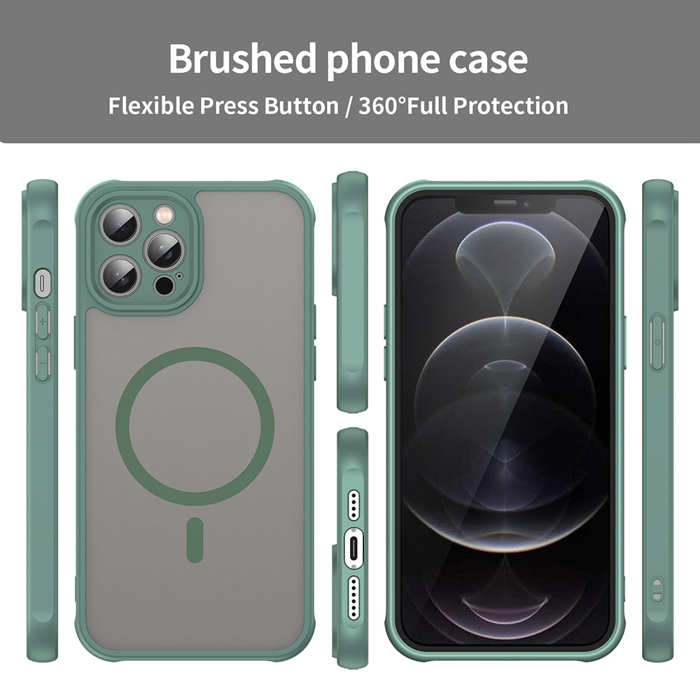 Funda MagSafe para Apple iPhone 12 Pro Max, Techsuit, HaloFrost II, Verde