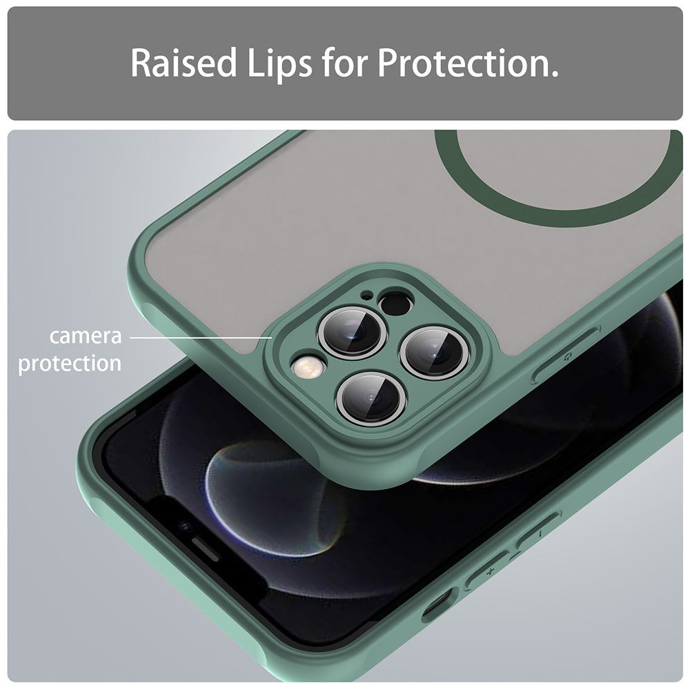 Funda MagSafe para Apple iPhone 12 Pro Max, Techsuit, HaloFrost II, Verde