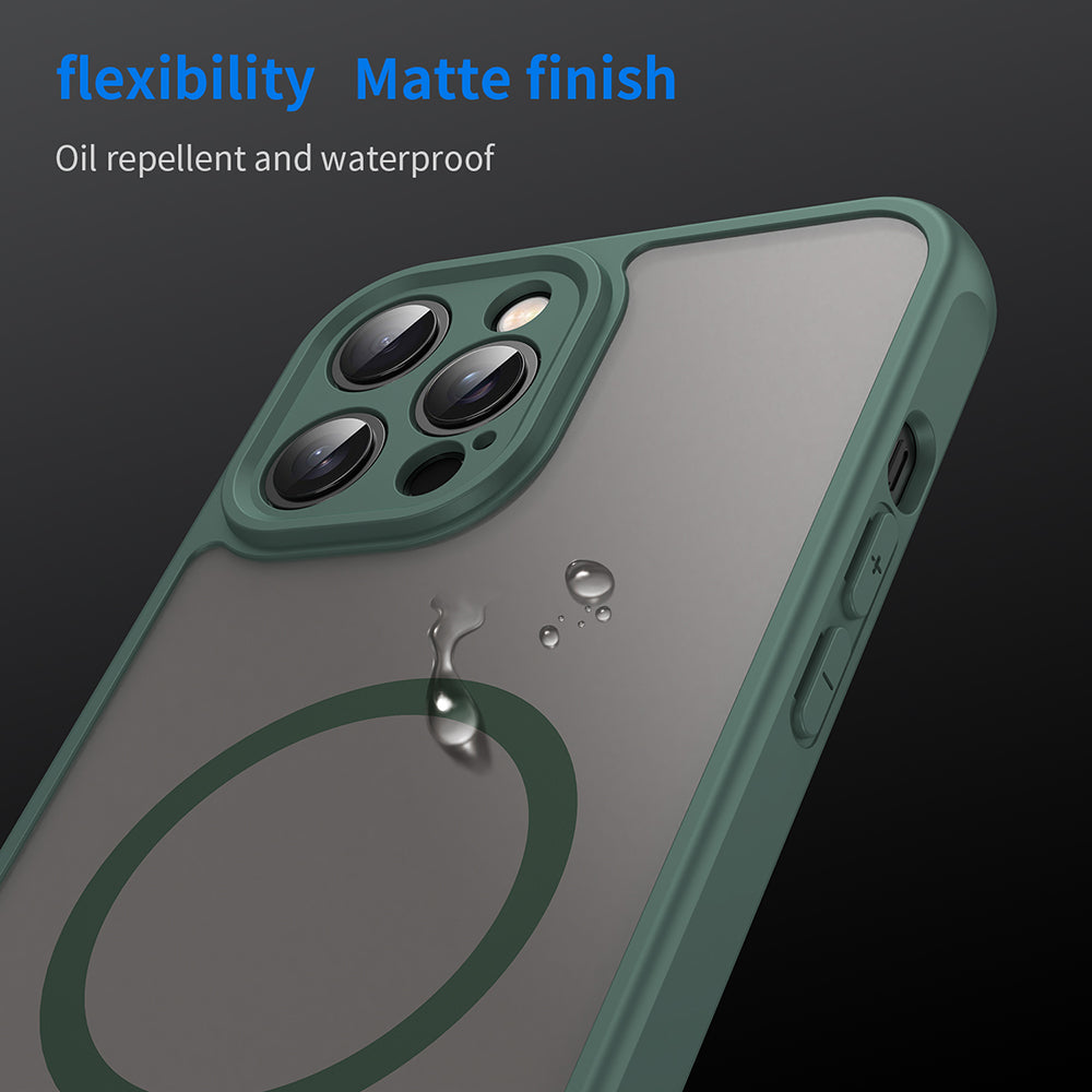Funda MagSafe para Apple iPhone 12 Pro Max, Techsuit, HaloFrost II, Verde
