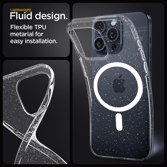 Funda MagSafe para Apple iPhone 12 Pro, Techsuit, SparkleSkin, Transparente