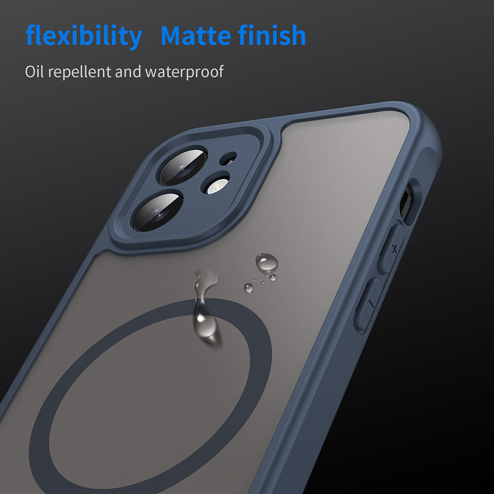 Funda MagSafe para Apple iPhone 12, Techsuit, HaloFrost II, Azul marino