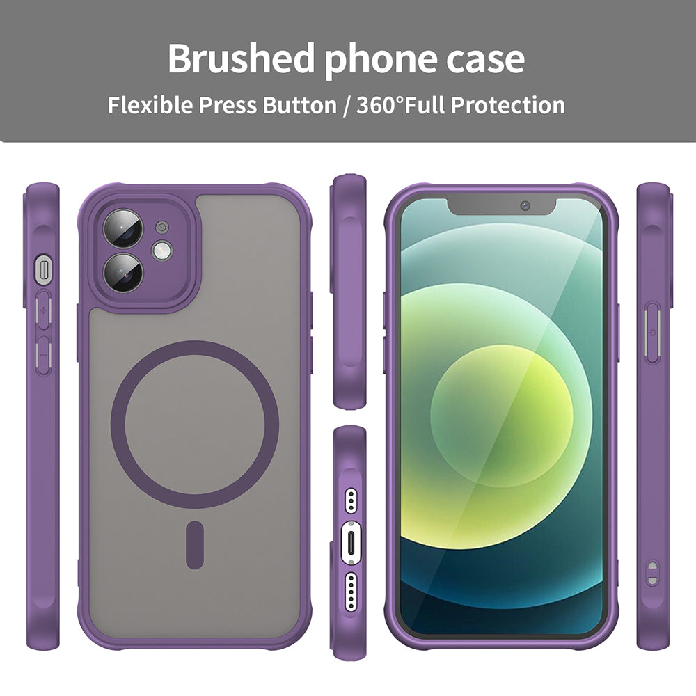Funda MagSafe para Apple iPhone 12, Techsuit, HaloFrost II, Morado