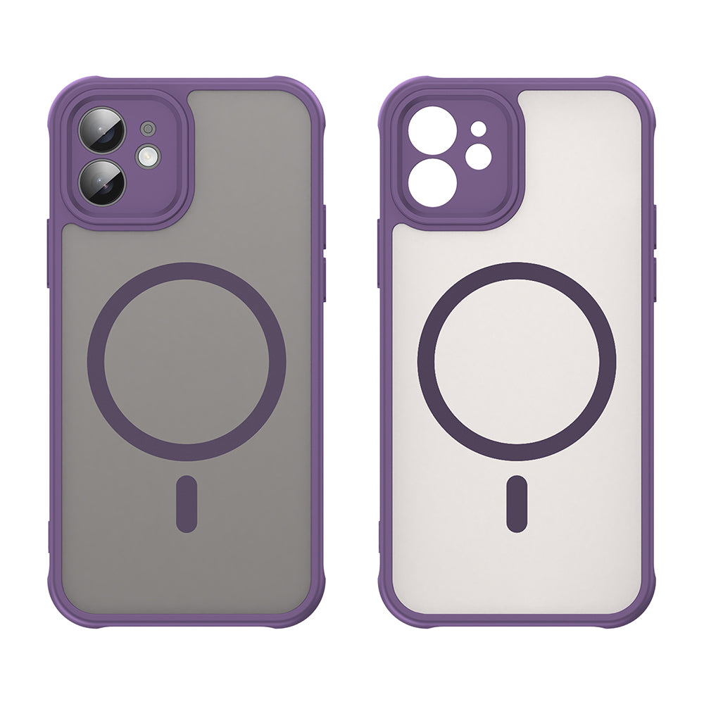 Funda MagSafe para Apple iPhone 12, Techsuit, HaloFrost II, Morado