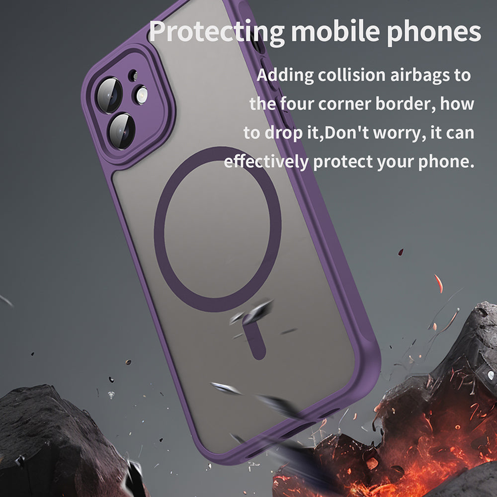 Funda MagSafe para Apple iPhone 12, Techsuit, HaloFrost II, Morado
