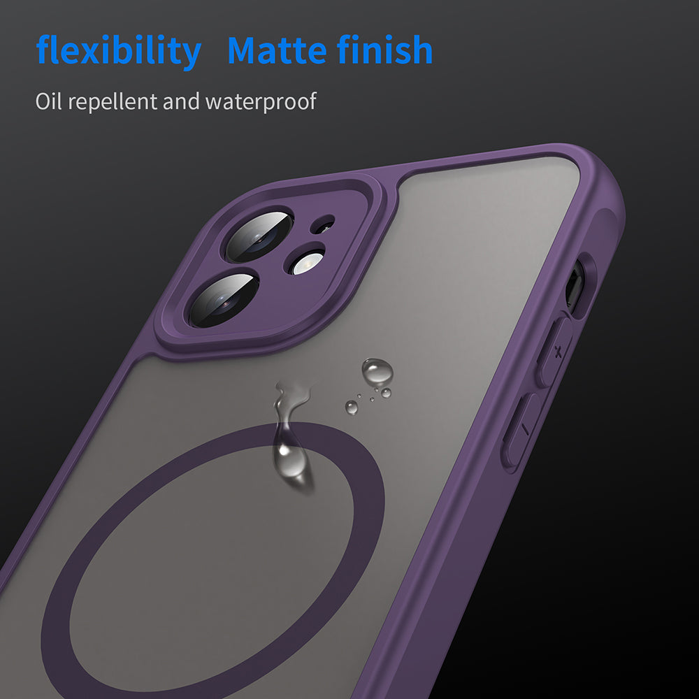 Funda MagSafe para Apple iPhone 12, Techsuit, HaloFrost II, Morado