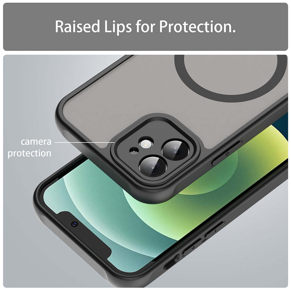 Funda MagSafe para Apple iPhone 12, Techsuit, HaloFrost II, Negra