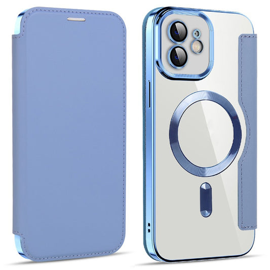 Funda MagSafe para Apple iPhone 12, Techsuit, SmartMag Book, Azul