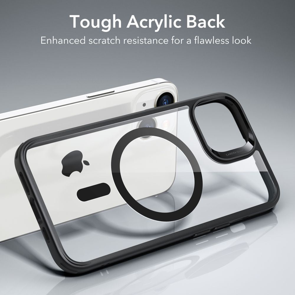 Funda MagSafe para Apple iPhone 14 / 13, ESR, Classic Hybrid, Negra Transparente