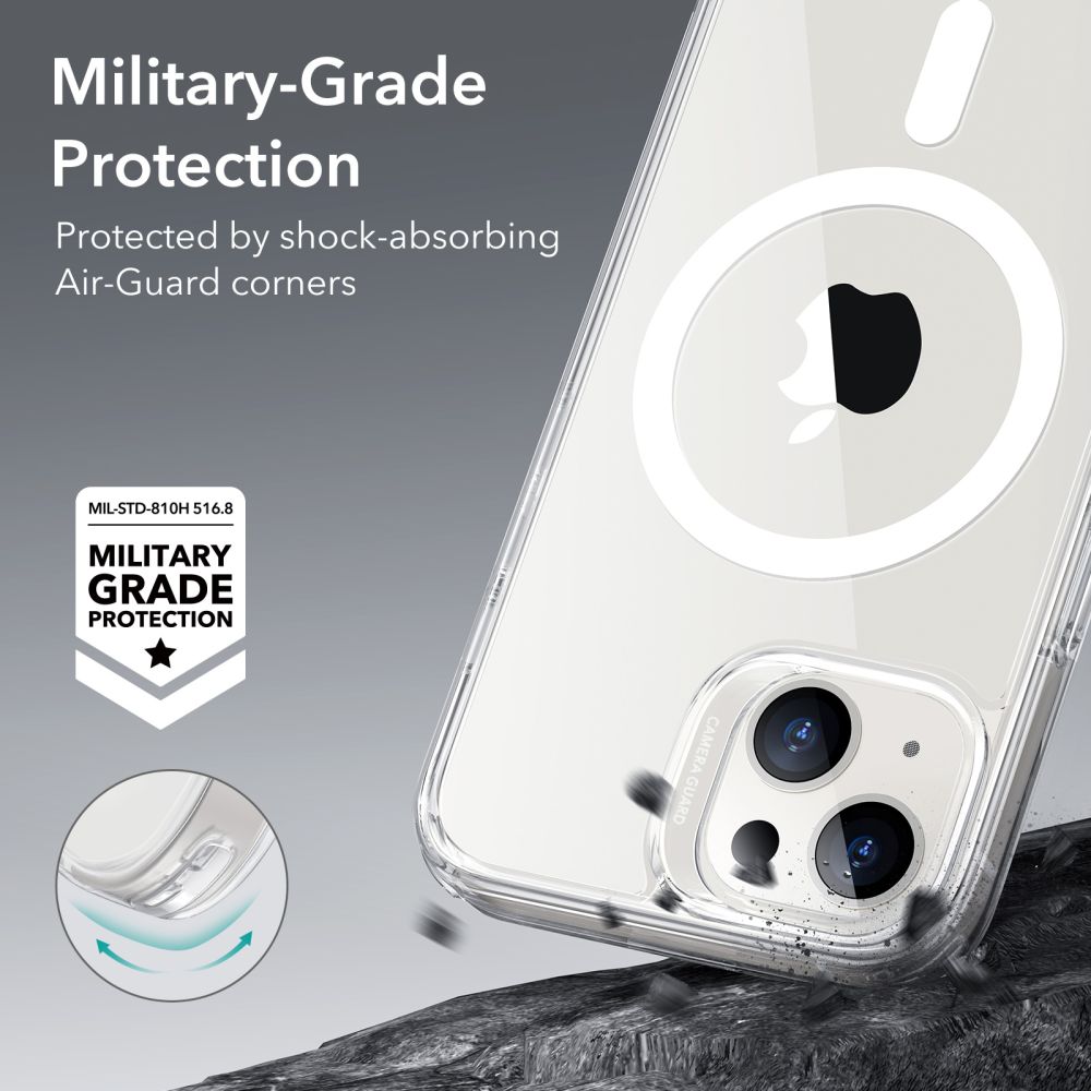 Funda MagSafe para Apple iPhone 14 / 13, ESR, Classic Hybrid, Transparente