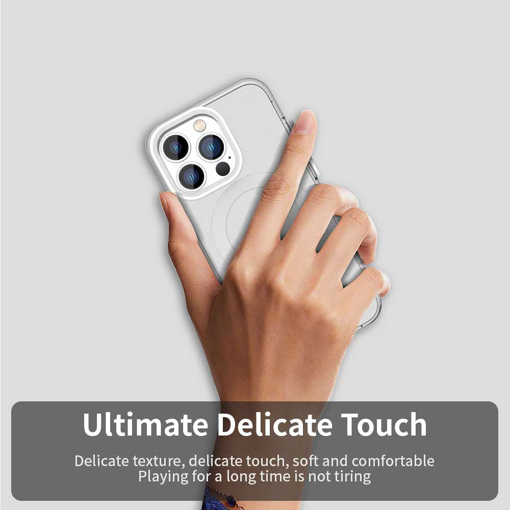Funda MagSafe para Apple iPhone 13 Pro Max, Techsuit, CandyCase, Blanca