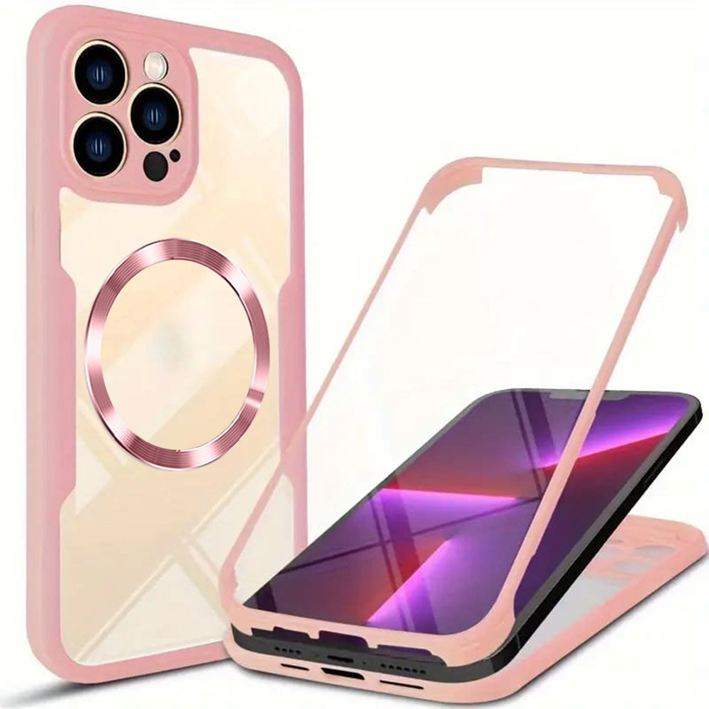 Funda MagSafe para Apple iPhone 13 Pro Max, Techsuit, ColorVerse 360, Rosa