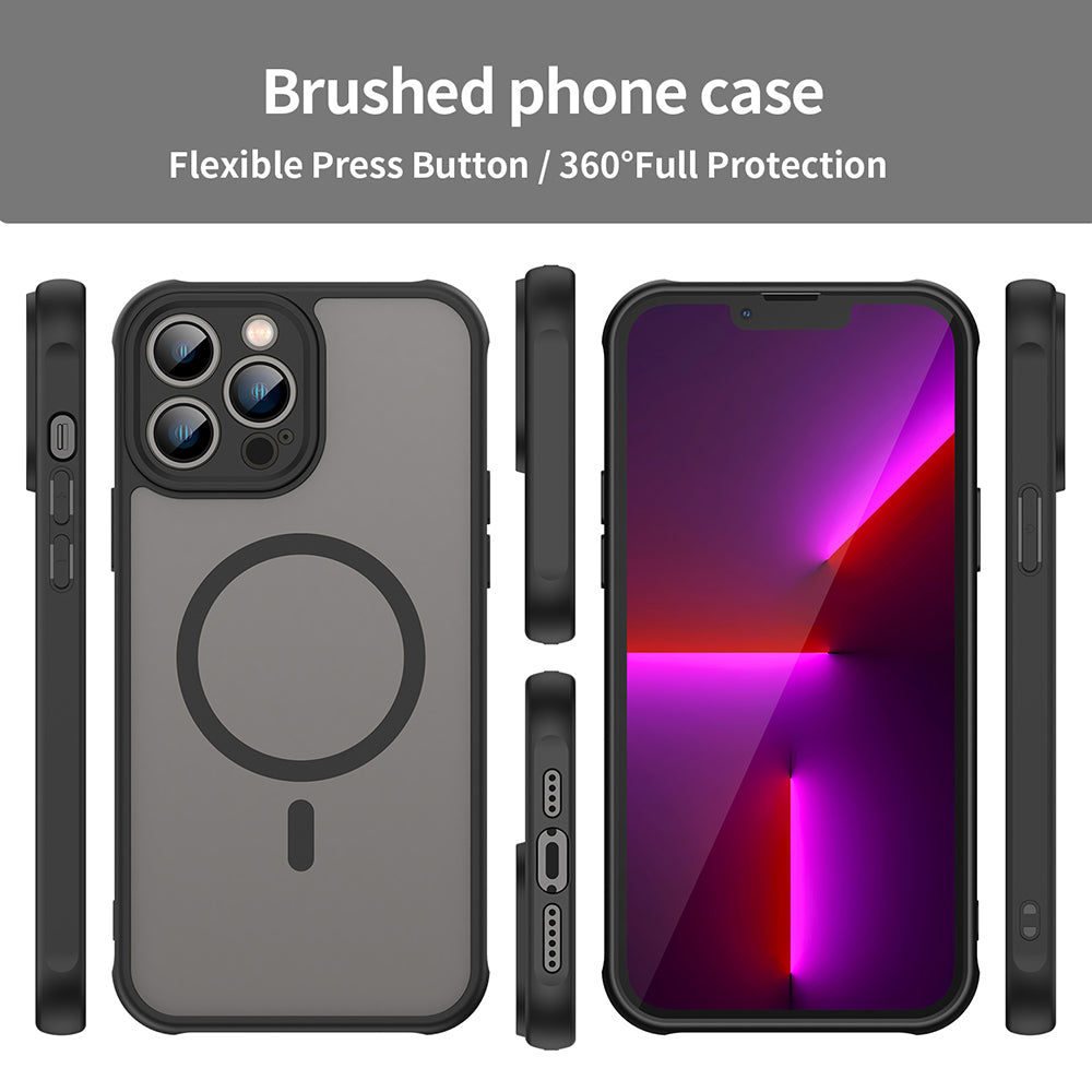 Funda MagSafe para Apple iPhone 13 Pro Max, Techsuit, HaloFrost II, Negra