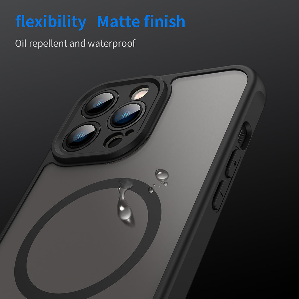 Funda MagSafe para Apple iPhone 13 Pro Max, Techsuit, HaloFrost II, Negra