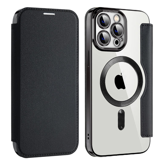 Funda MagSafe para Apple iPhone 13 Pro Max, Techsuit, SmartMag Book, Negra