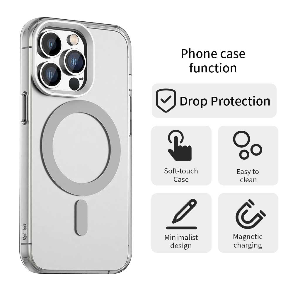 Funda MagSafe para Apple iPhone 13 Pro, Techsuit, CandyCase, Blanca