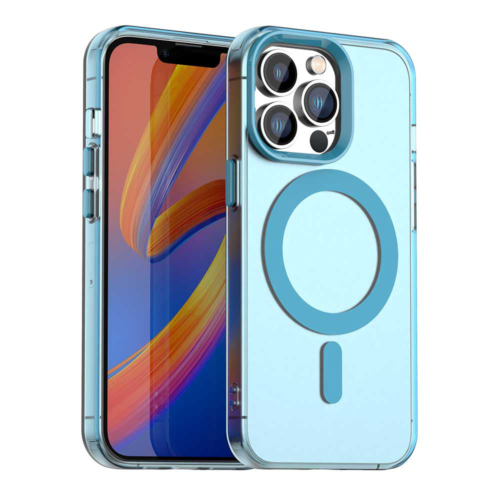Funda MagSafe para Apple iPhone 13 Pro, Techsuit, CandyCase, Azul