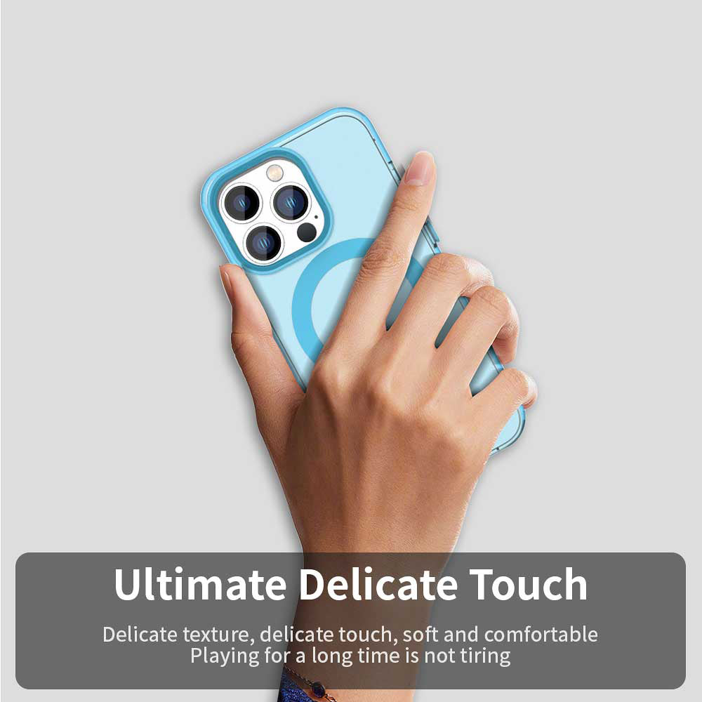 Funda MagSafe para Apple iPhone 13 Pro, Techsuit, CandyCase, Azul