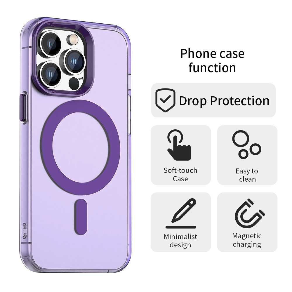 Funda MagSafe para Apple iPhone 13 Pro, Techsuit, CandyCase, Morado