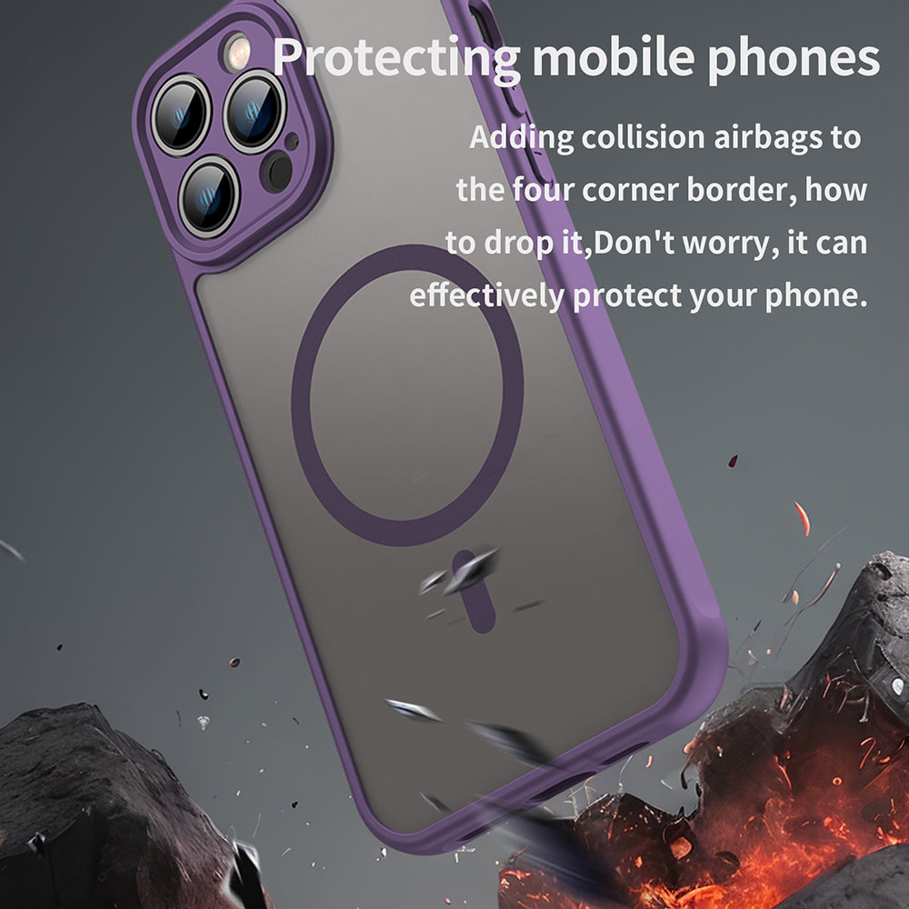 Funda MagSafe para Apple iPhone 13 Pro, Techsuit, HaloFrost II, Morado