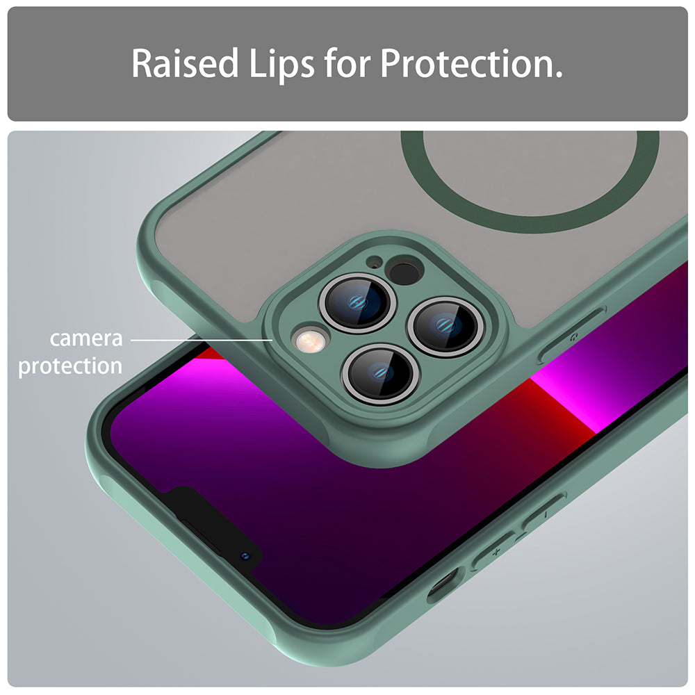 Funda MagSafe para Apple iPhone 13 Pro, Techsuit, HaloFrost II, Verde