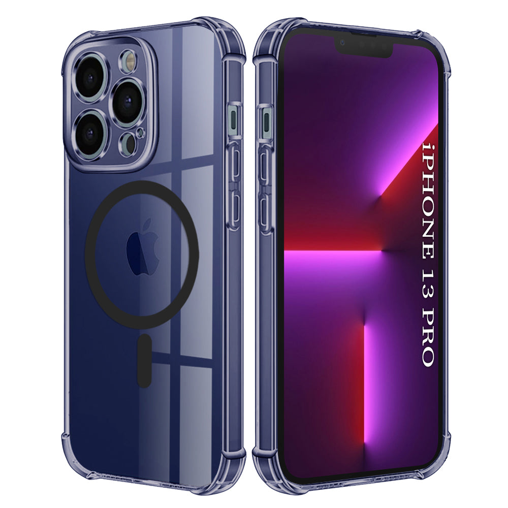 Funda MagSafe para Apple iPhone 13 Pro, Techsuit, Transparente a prueba de golpes, Ahumado