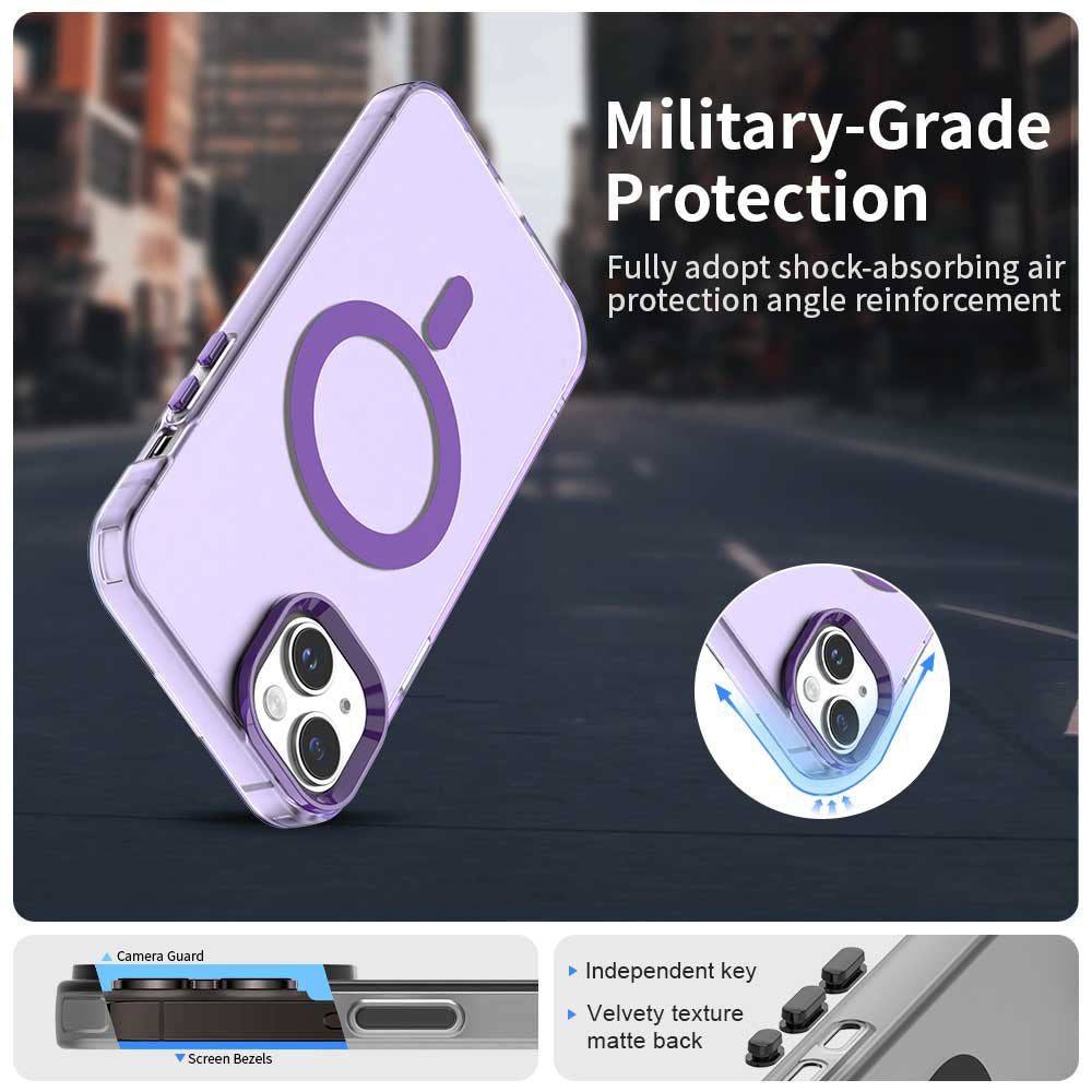 Funda MagSafe para Apple iPhone 13, Techsuit, CandyCase, Morado