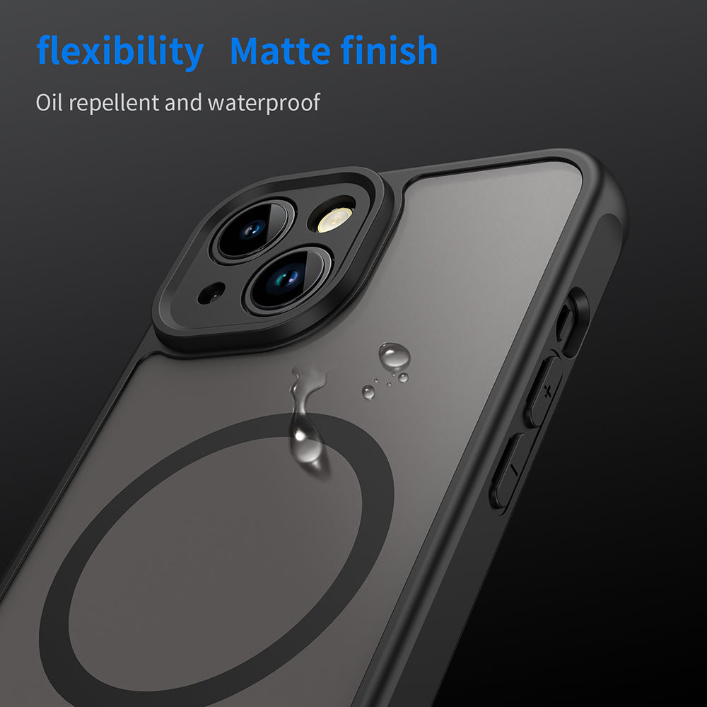 Funda MagSafe para Apple iPhone 13, Techsuit, HaloFrost II, Negra