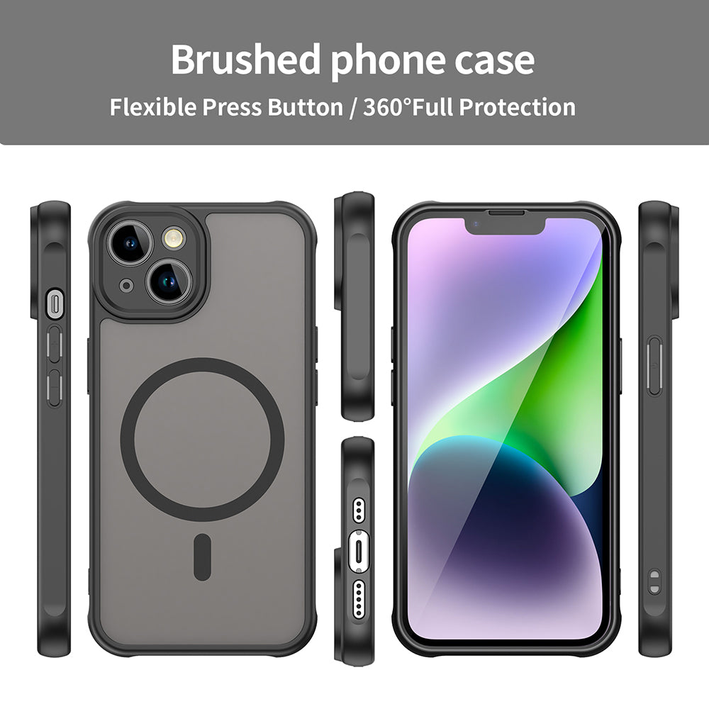 Funda MagSafe para Apple iPhone 13, Techsuit, HaloFrost II, Negra