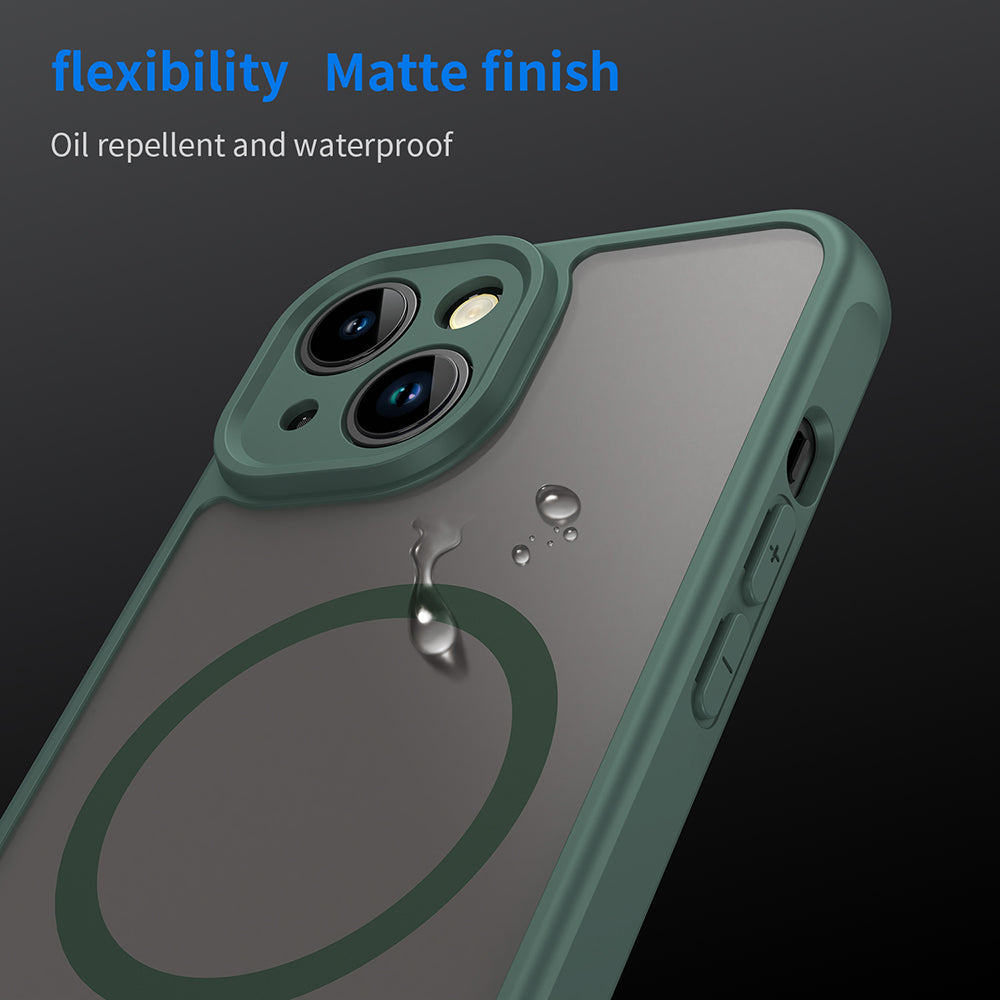 Funda MagSafe para Apple iPhone 13, Techsuit, HaloFrost II, Verde